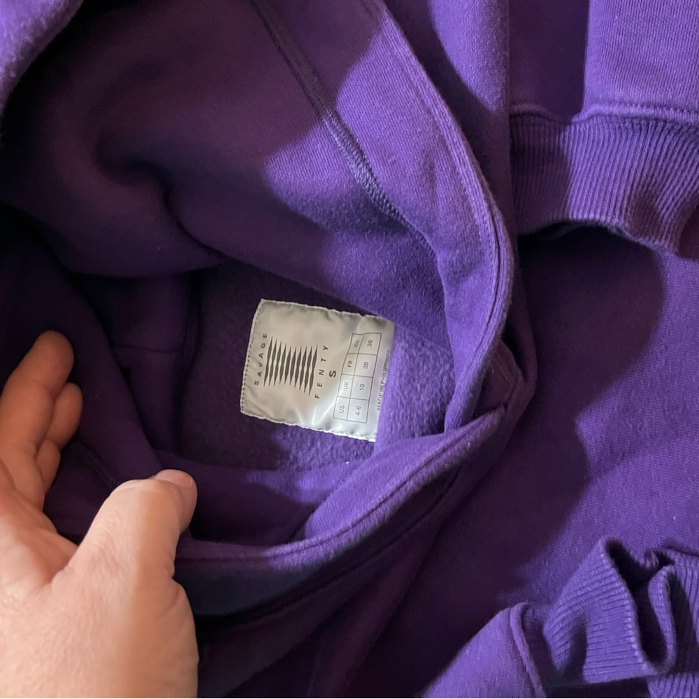 Savage X Fenty Purple Hoodie Small - Picture 3 of 7